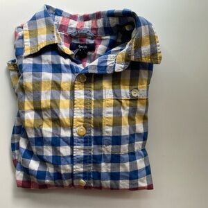 Gap Kids Blue and Yellow Casual Button Down Shirt / Size Medium / EUC